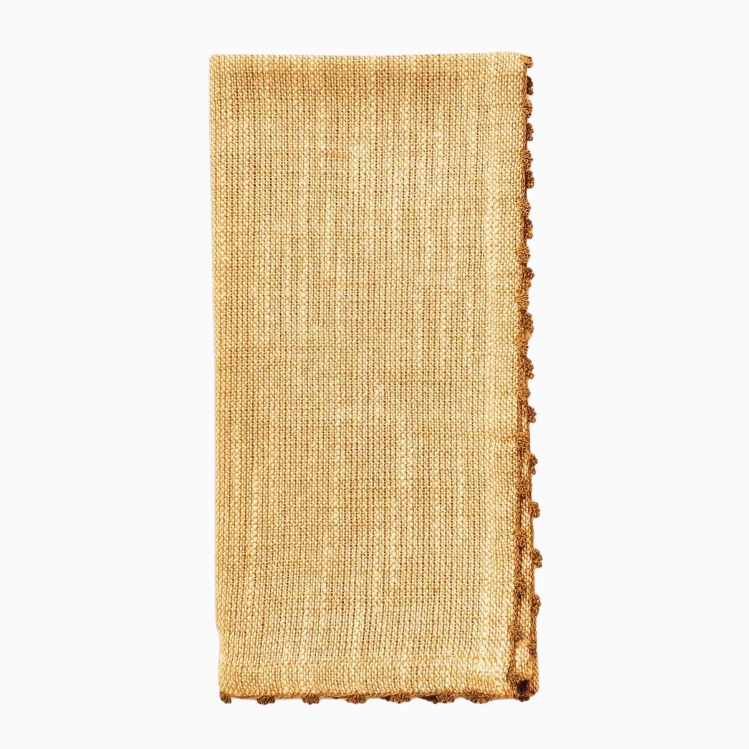 Knotted Edge Cotton Napkin | Ochre with Ochre Trim