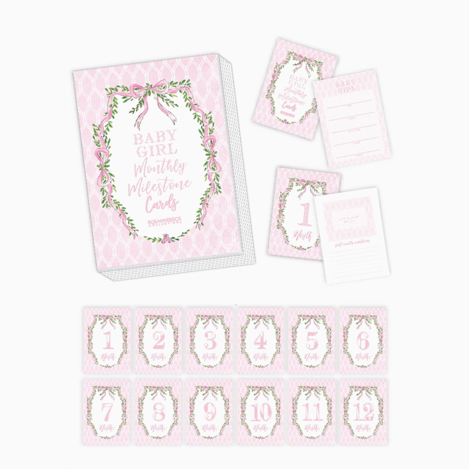 Trellis Ribbon & Bow Milestone Cards