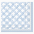 Light Blue Gingham Cocktail Napkins