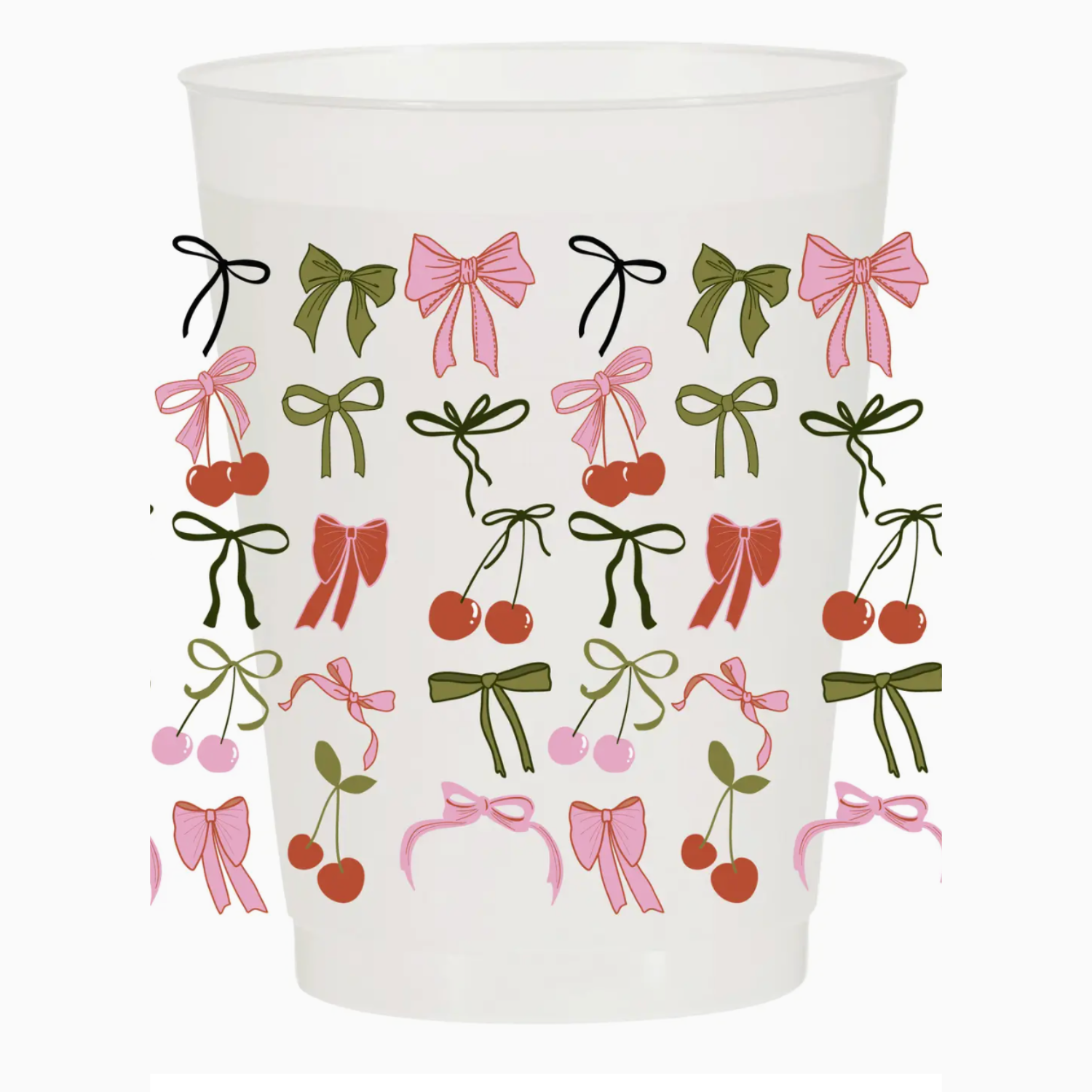 Bows and Cherries Frost Flex Cups