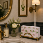 Pink Trellis Paper Guest Towels