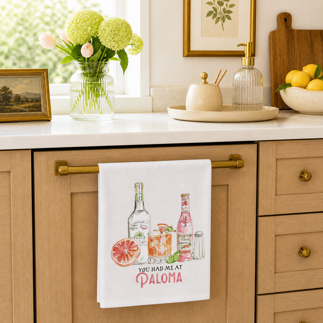 Hand Painted You Had Me At Paloma Kitchen Towel
