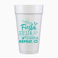 Fiesta Siesta Tequila Repeat Styrofoam Cups