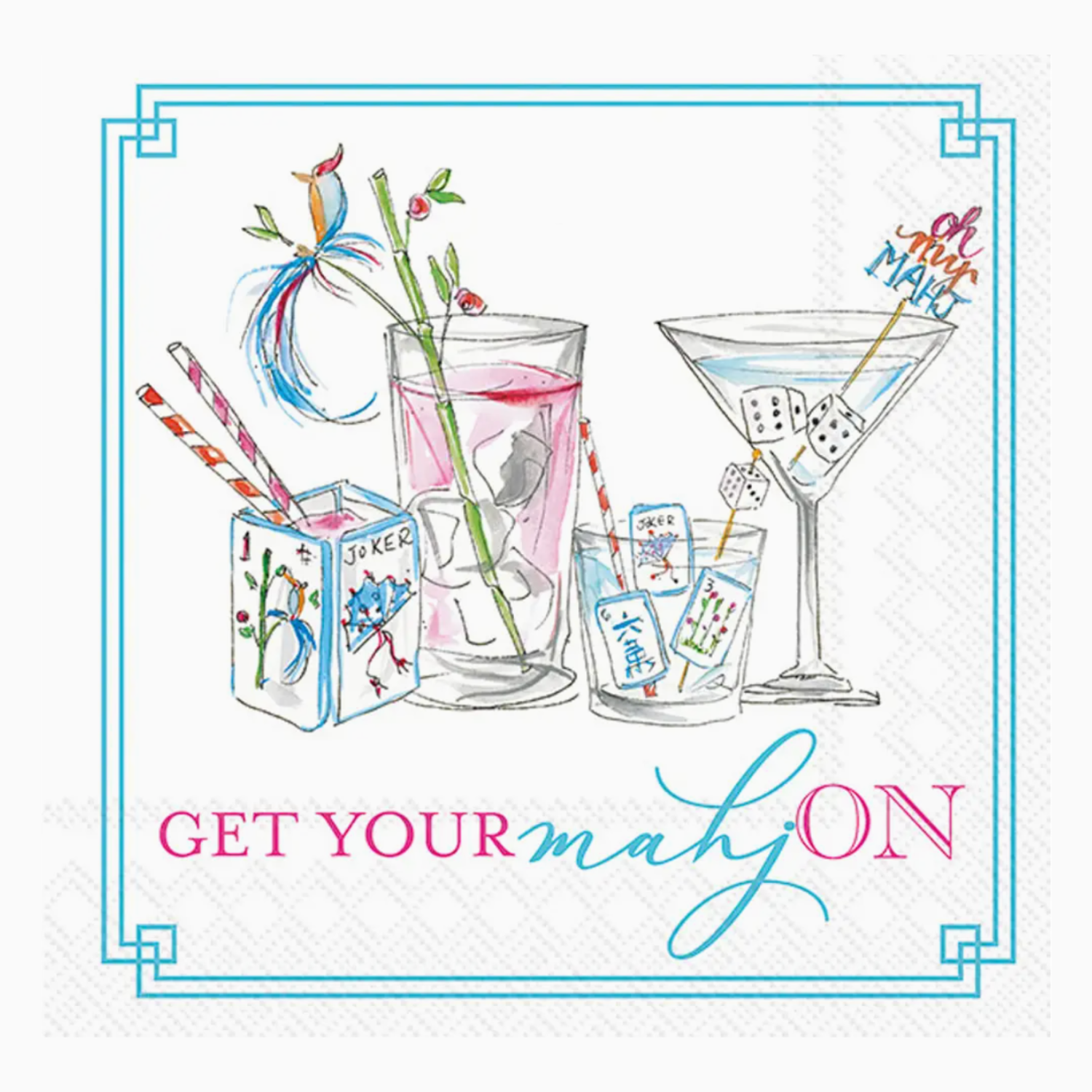 Get Your Mahj-on Cocktail Napkins