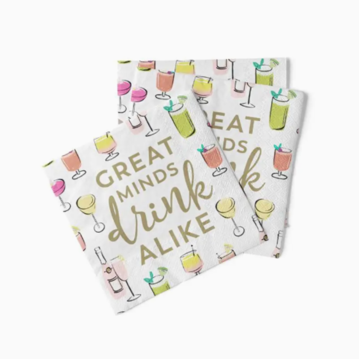 Great Minds Drink Alike Cocktail Napkins