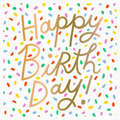 Happy Birthday Confetti Cocktail Napkins