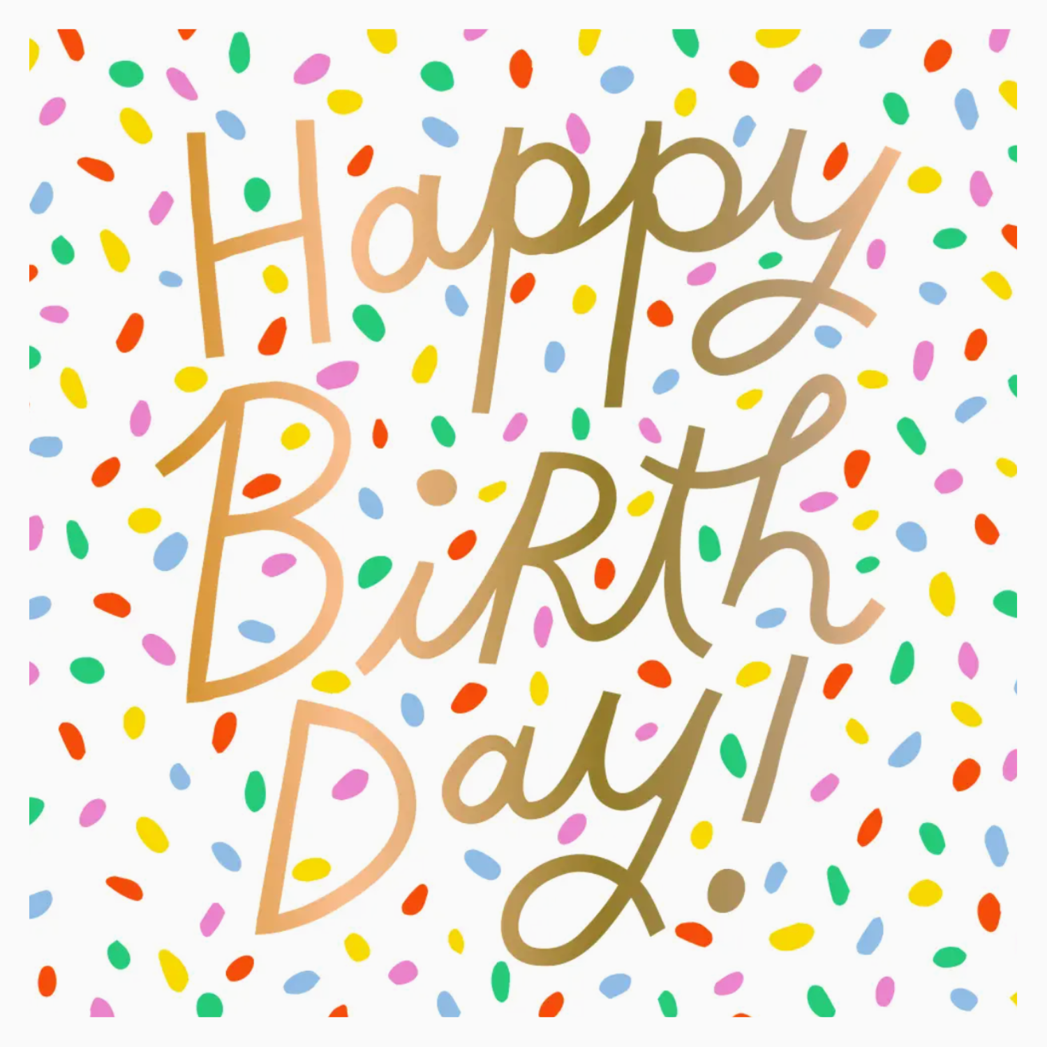 Happy Birthday Confetti Cocktail Napkins