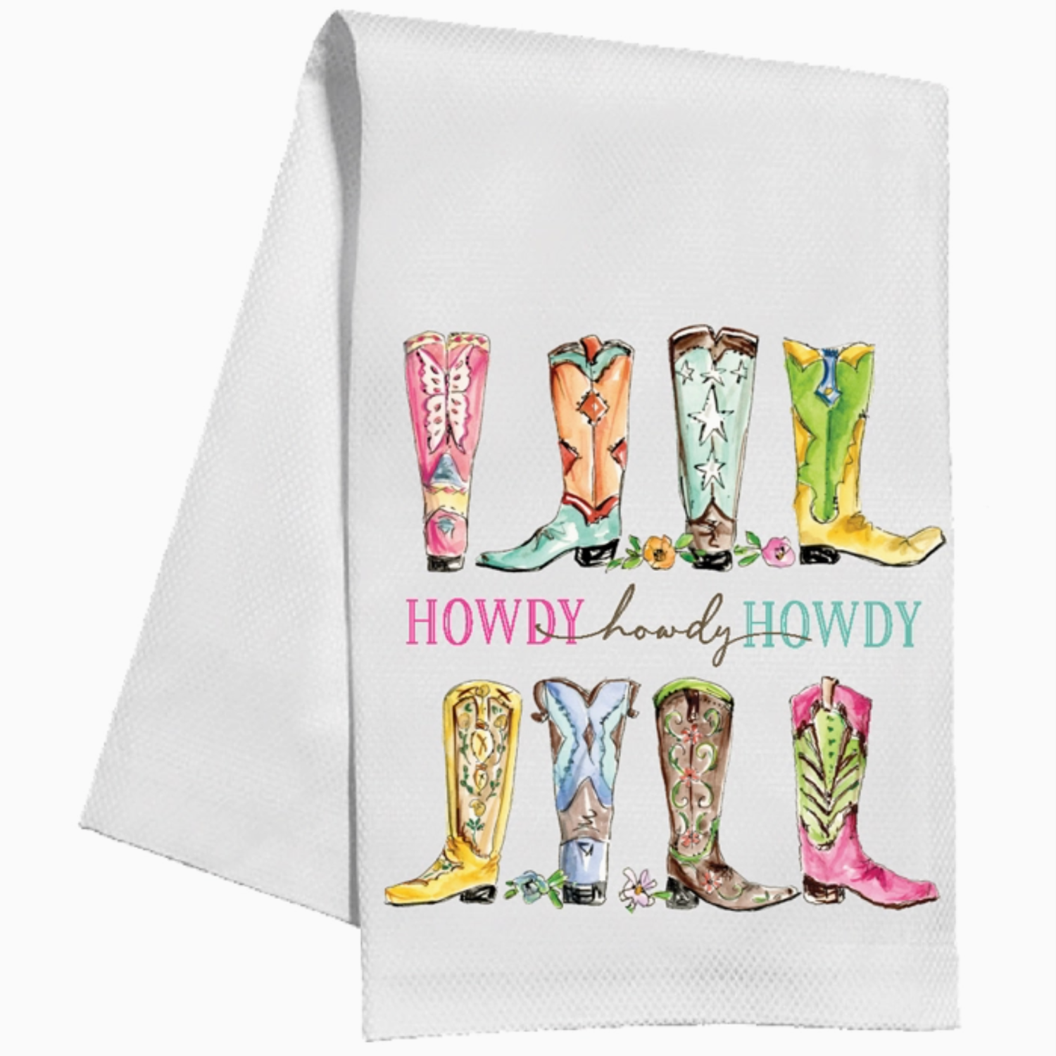 Howdy Western Boots Kitchen Towel