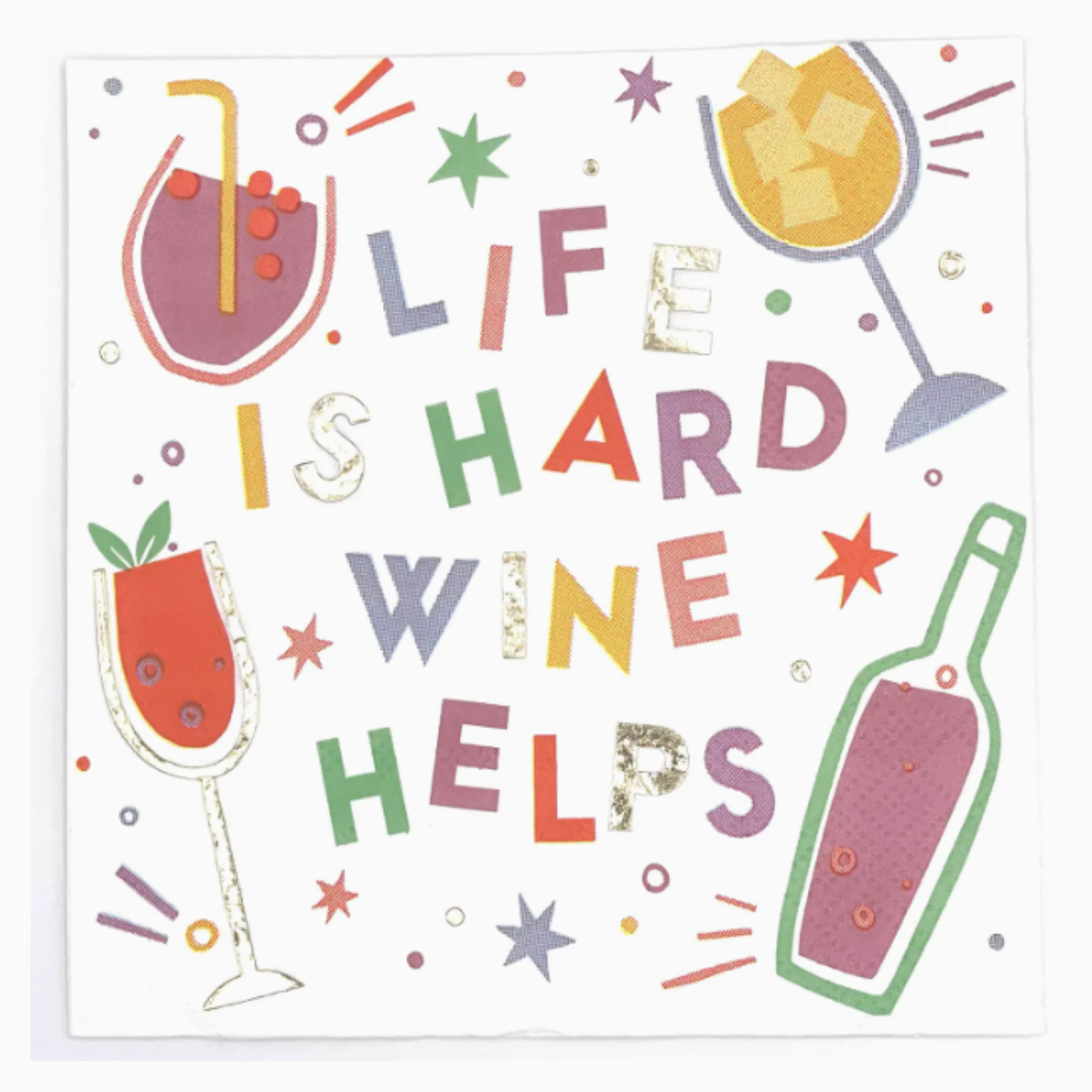 Wine Helps Cocktail Napkins