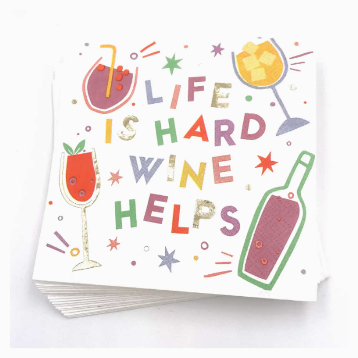 Wine Helps Cocktail Napkins