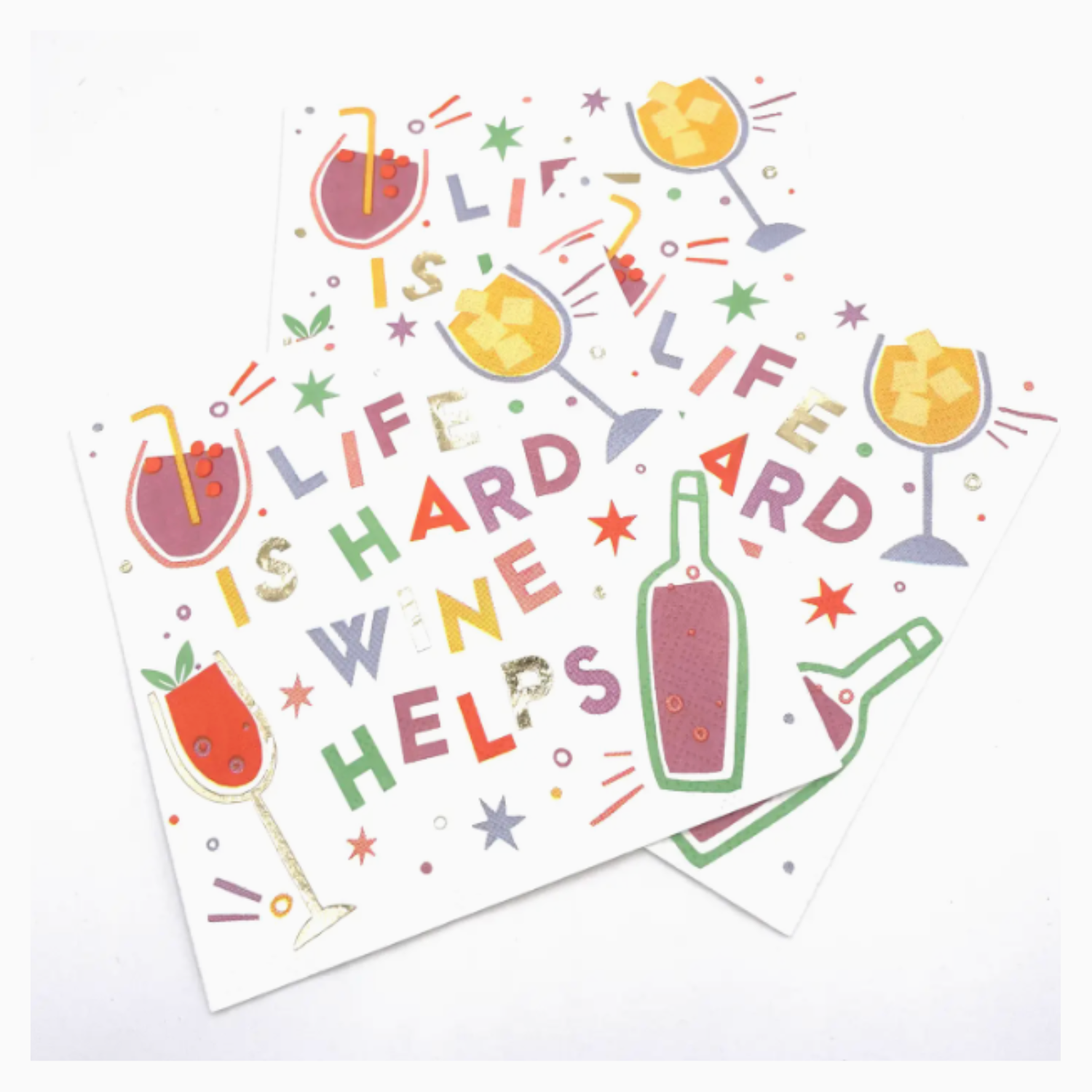Wine Helps Cocktail Napkins