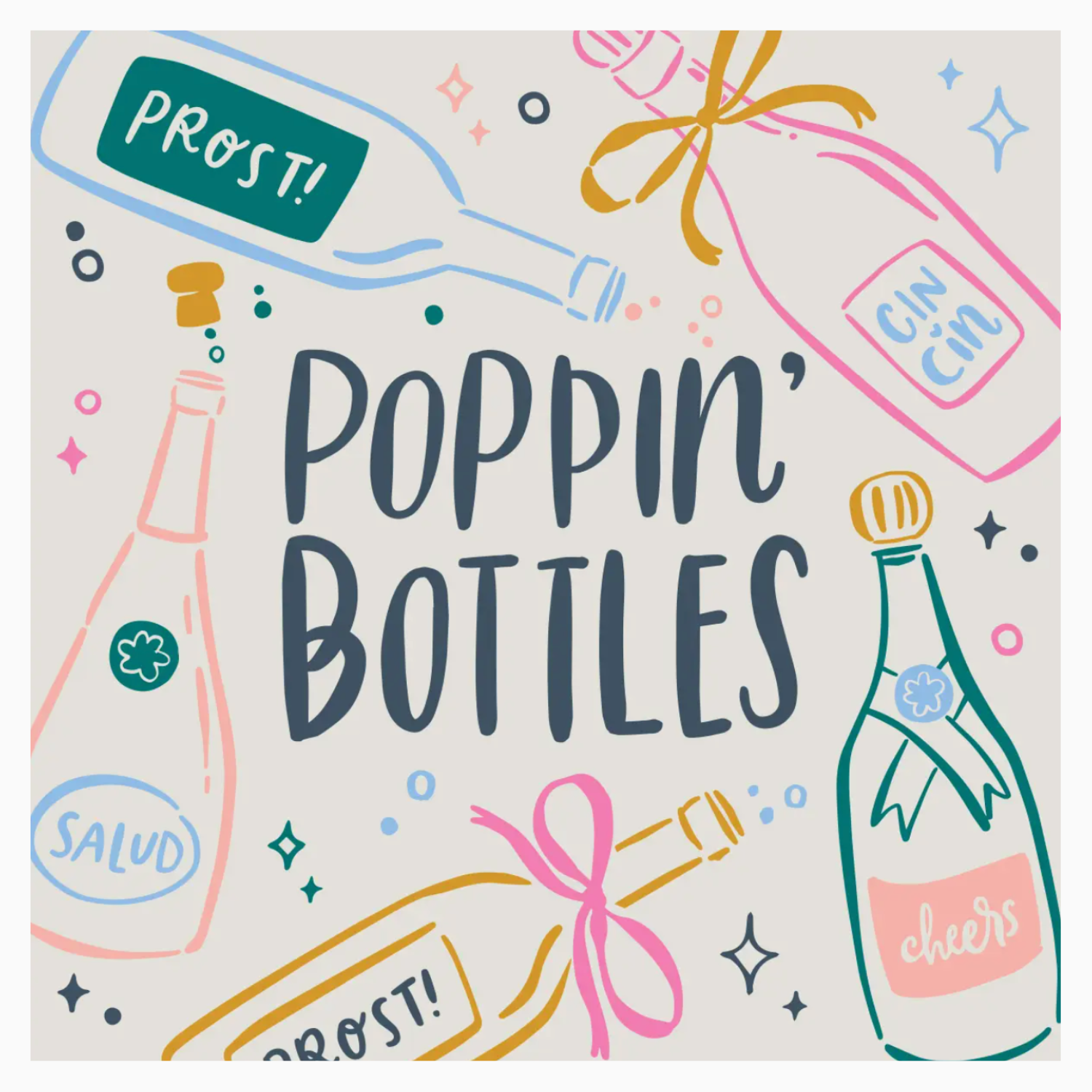 Poppin' Bottles Cocktail Napkins