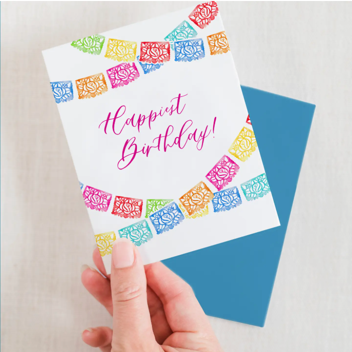 Papel Picado Colorful Birthday Card