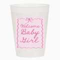 Welcome Baby Girl Frost Flex Cups