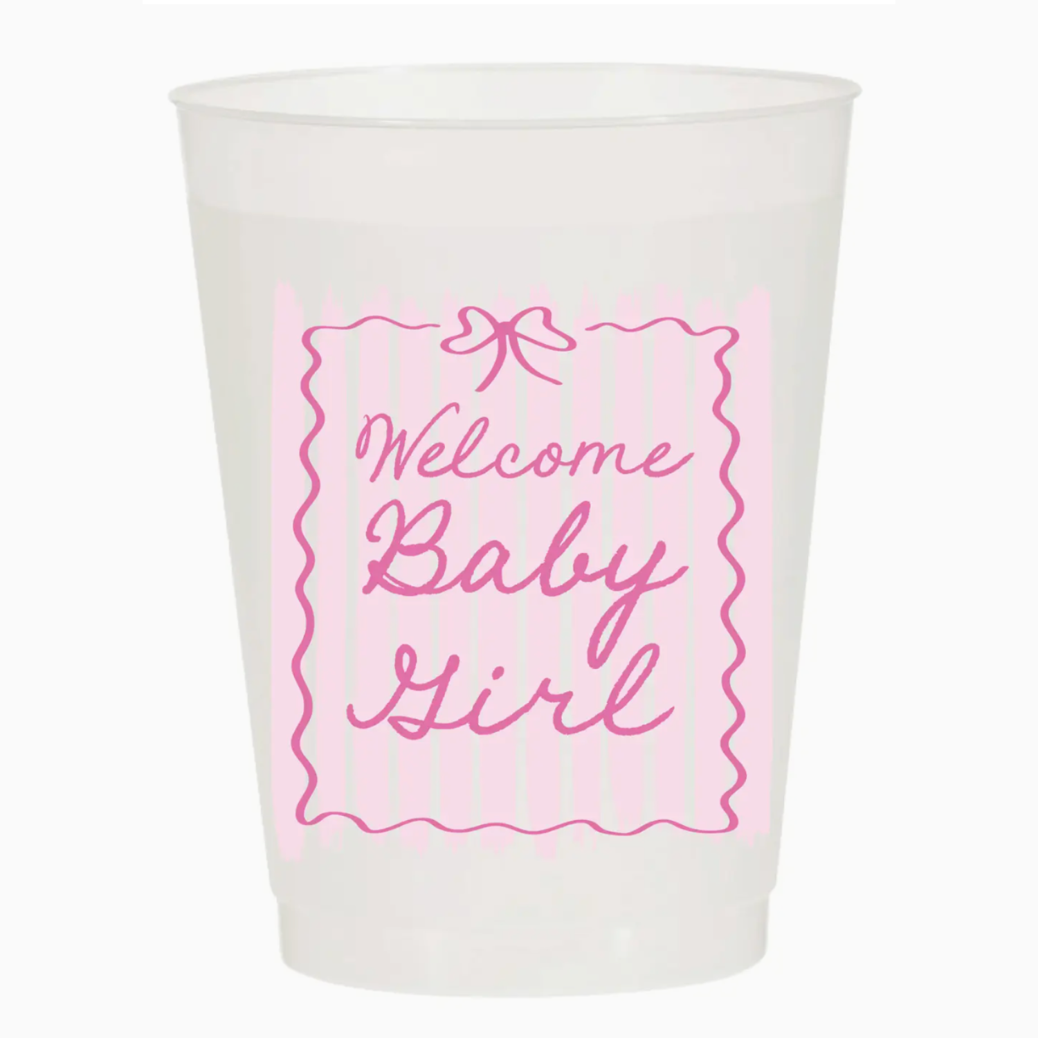 Welcome Baby Girl Frost Flex Cups